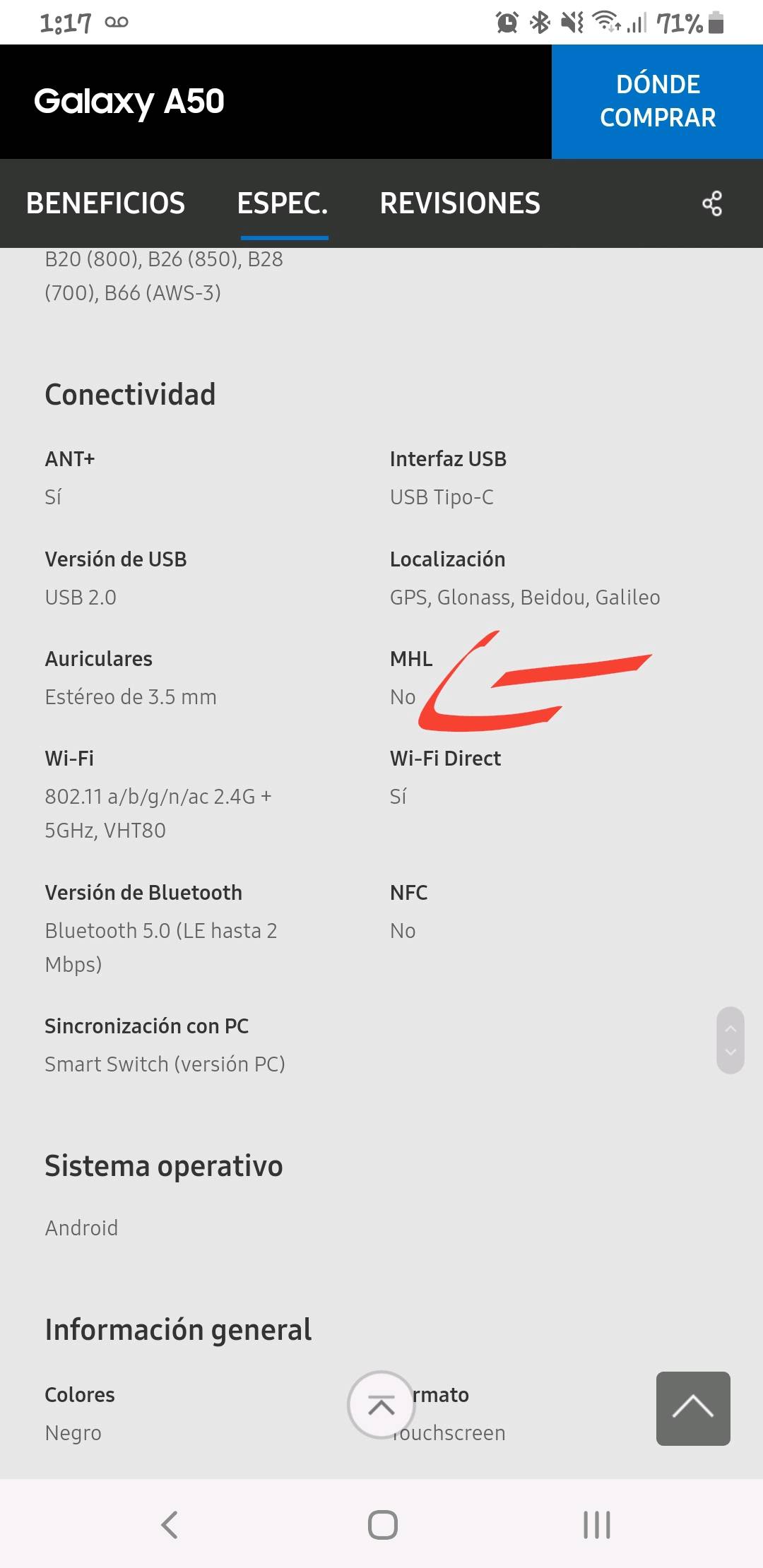 Moviles compatibles con mhl top